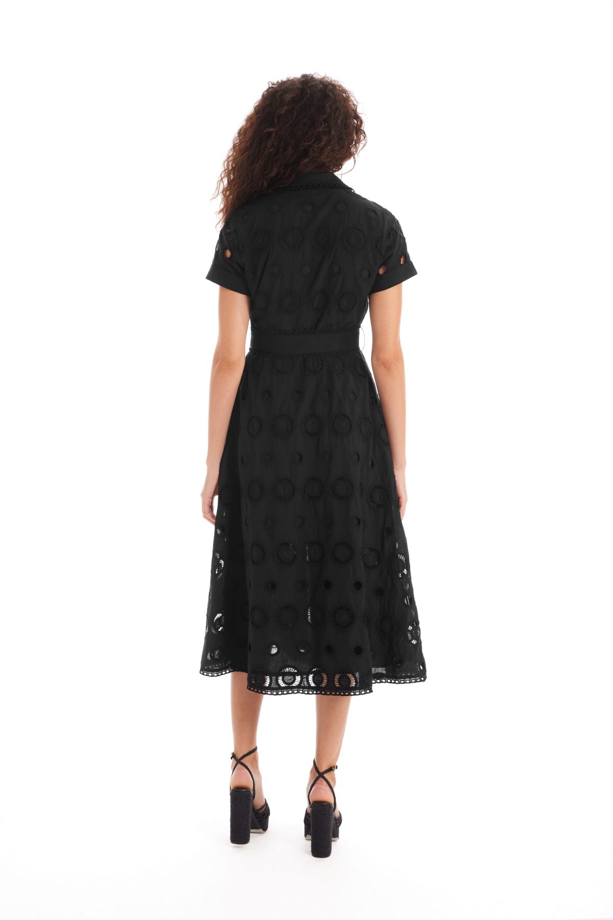 Aiden Dress Black Eyelet - Allison New York - COLOR GAME