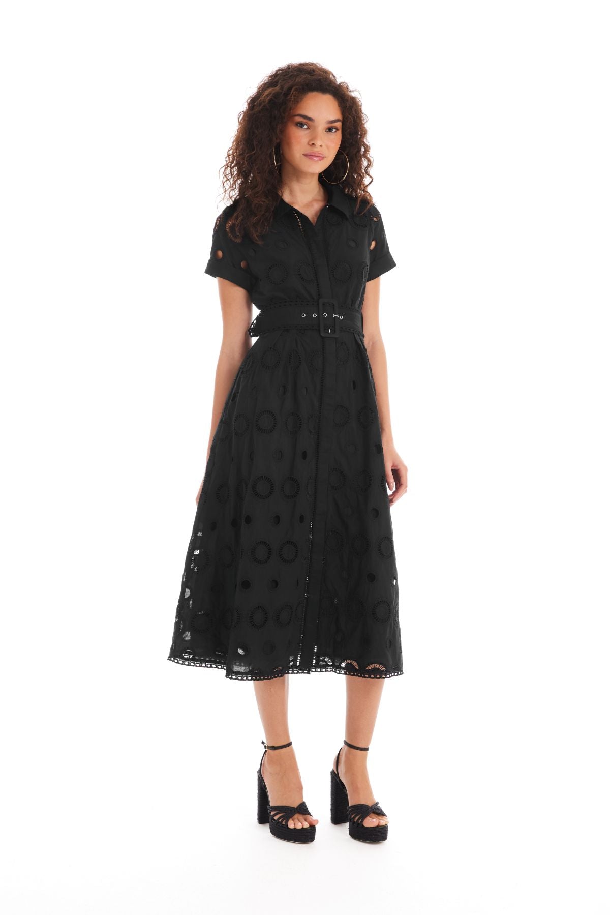 Aiden Dress Black Eyelet - Allison New York - COLOR GAME