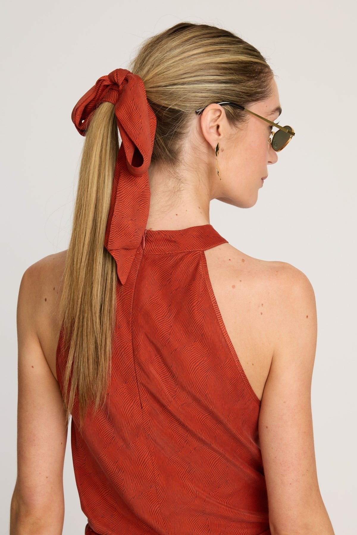Aiko Wood Grain Halter Top by Caballero Collection