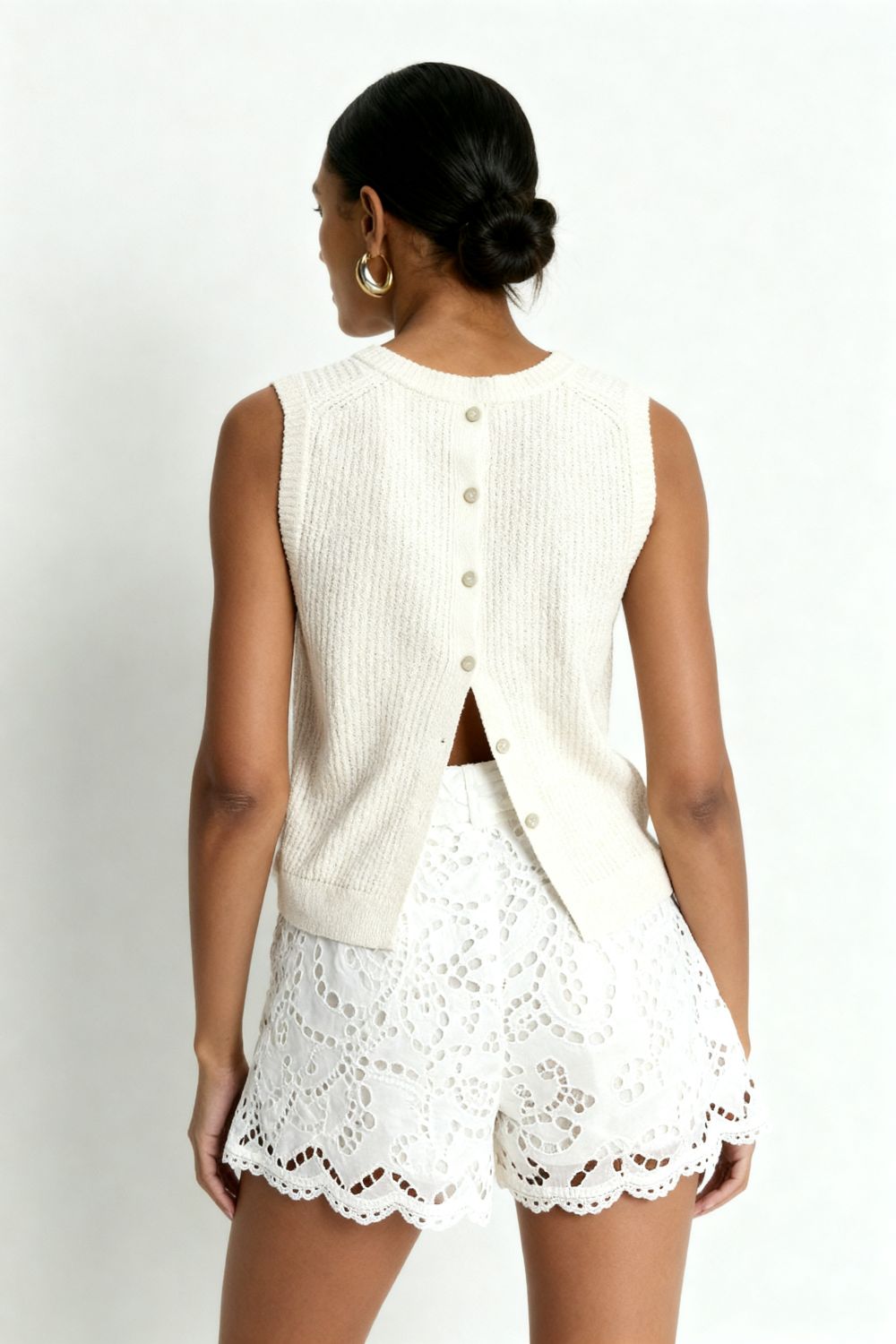 Ainsley Embroidered Shorts White - Allison New York - COLOR GAME