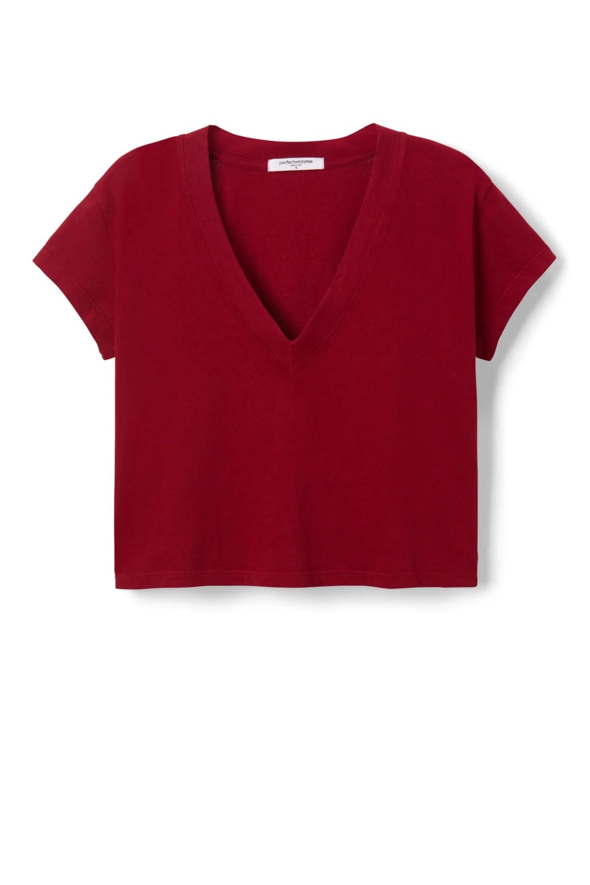 Alanis Recycled Cotton V - Neck Tee - perfectwhitetee - COLOR GAME