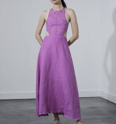 Alexandria Midi Dress Purple - Karina Grimaldi - Color Game