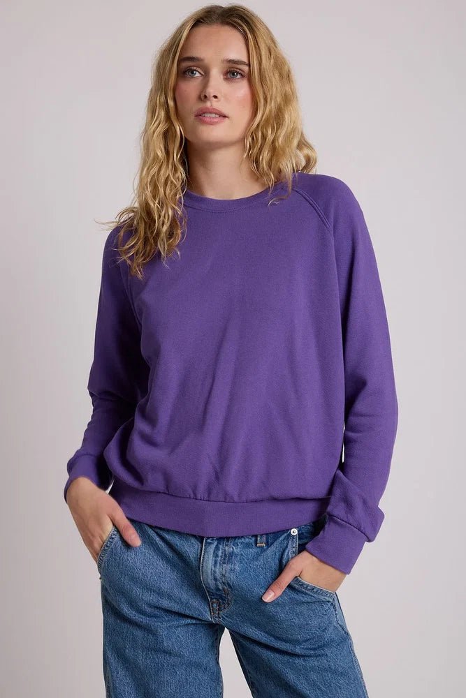 Alexi French Terry Sweatshirt Purple - perfectwhitetee - COLOR GAME