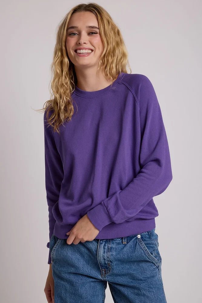 Alexi French Terry Sweatshirt Purple - perfectwhitetee - COLOR GAME