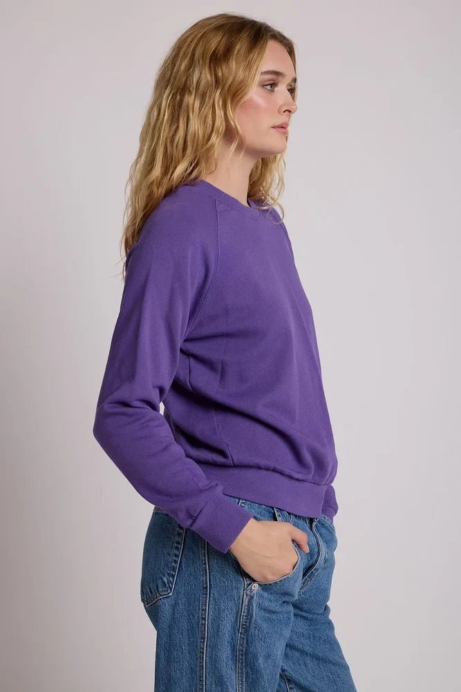 Alexi French Terry Sweatshirt Purple - perfectwhitetee - COLOR GAME