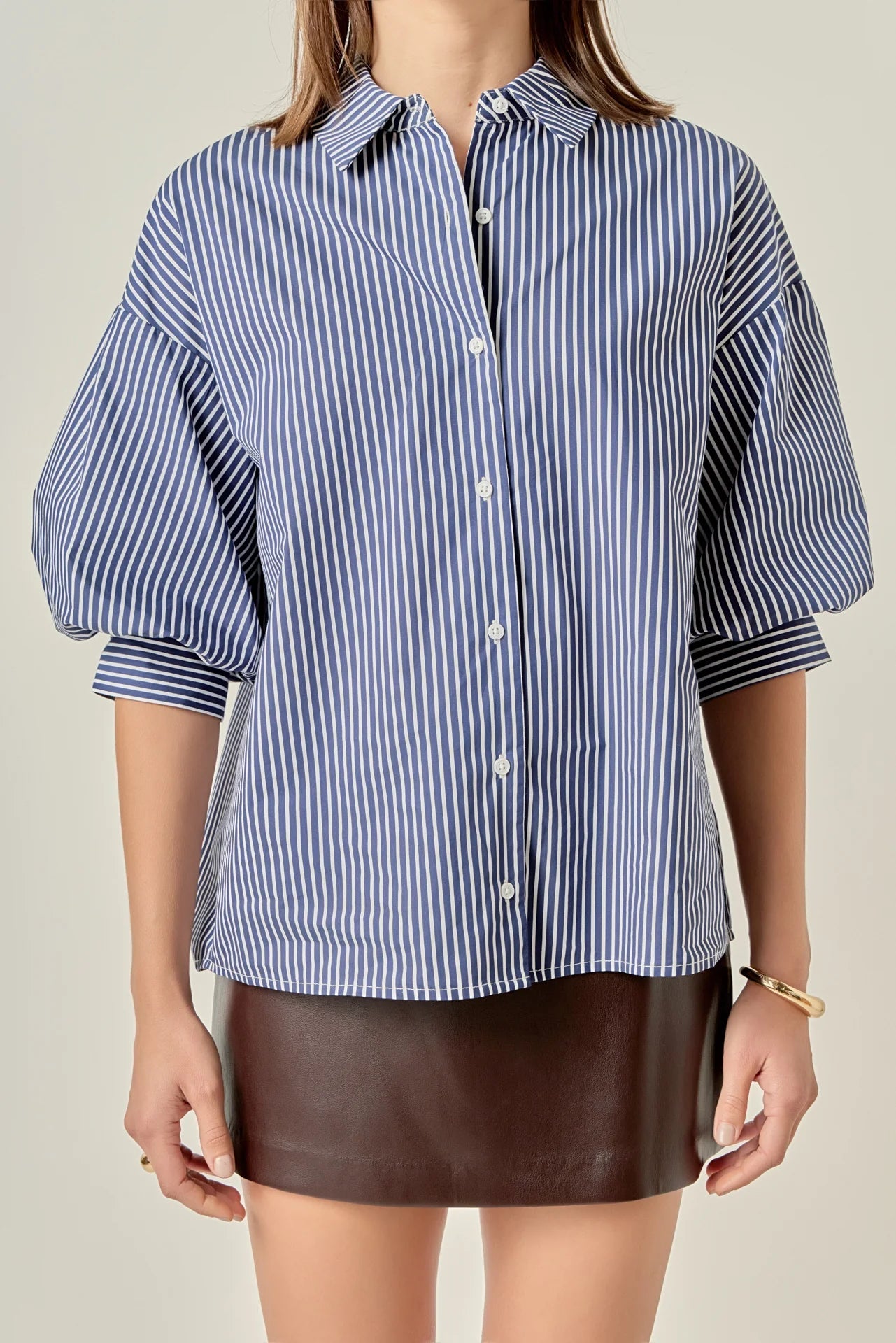 Alix Striped Balloon Sleeve Blouse - English Factory - COLOR GAME