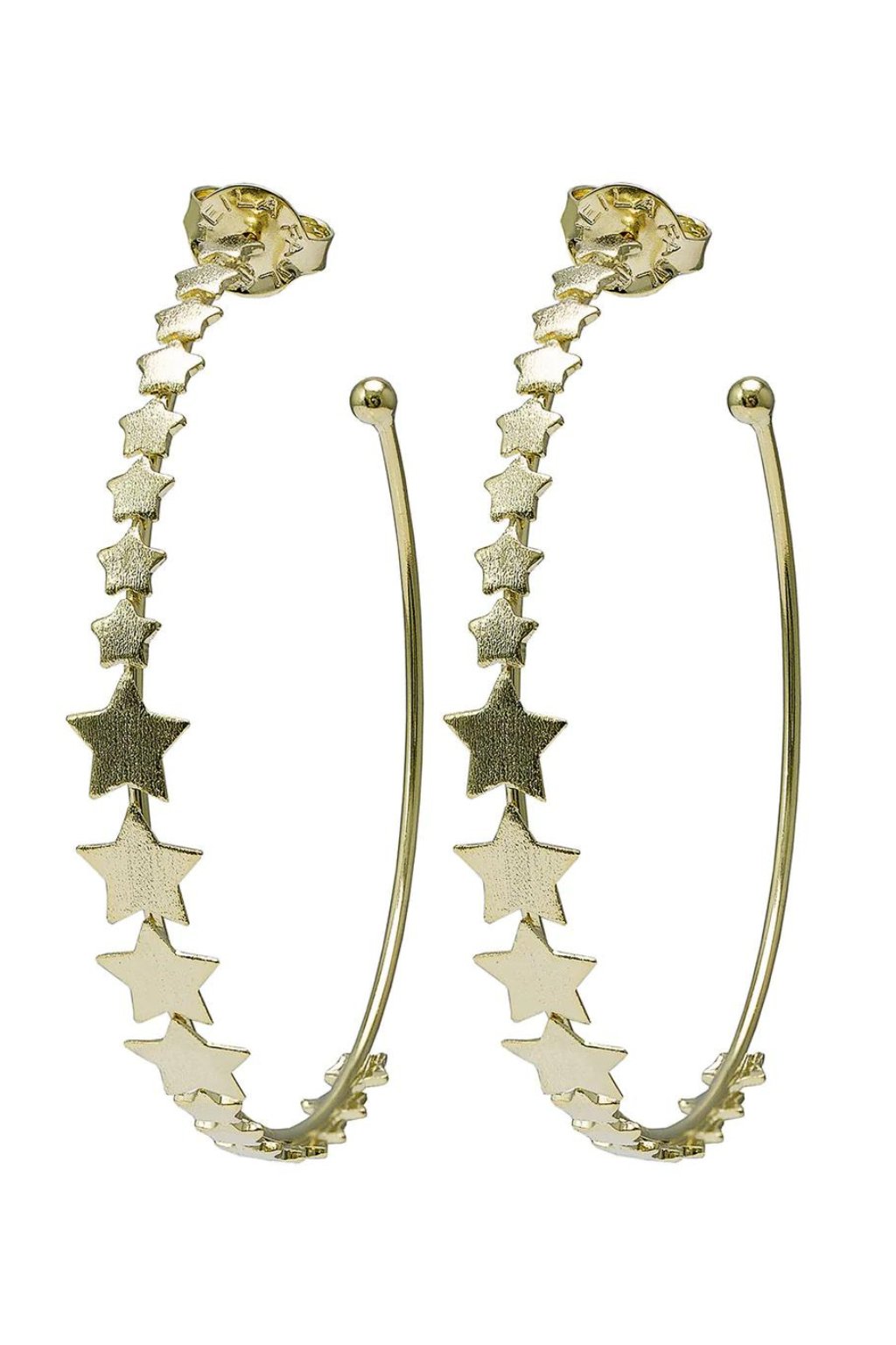 Altair Star Hoops- Brushed Champagne - Sheila Fajl - Color Game