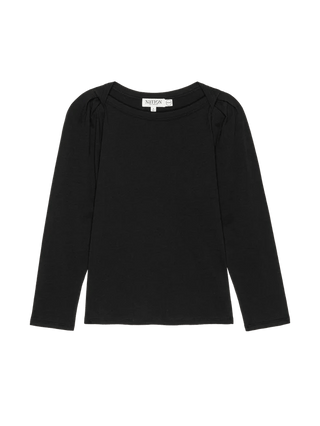 Amelie Envelope Neck Top Black - Nation LTD - COLOR GAME