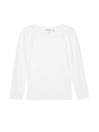 Amelie Envelope Neck Top White - Nation LTD - COLOR GAME