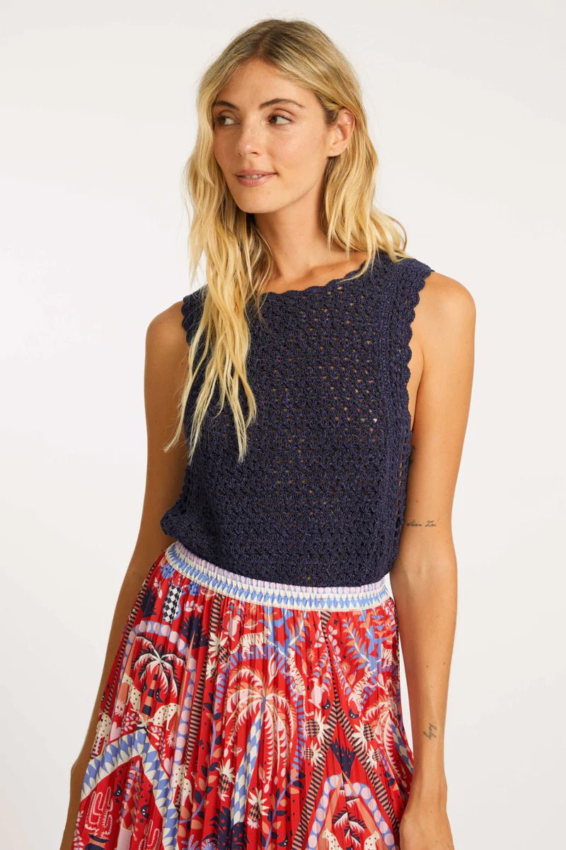 Amelie Peacoat Navy Top - FINAL SALE - Caballero Collection - COLOR GAME