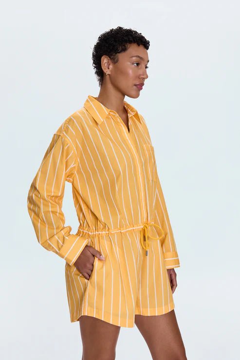 Amelie Romper Papaya Stripe - FINAL SALE - Pistola - COLOR GAME