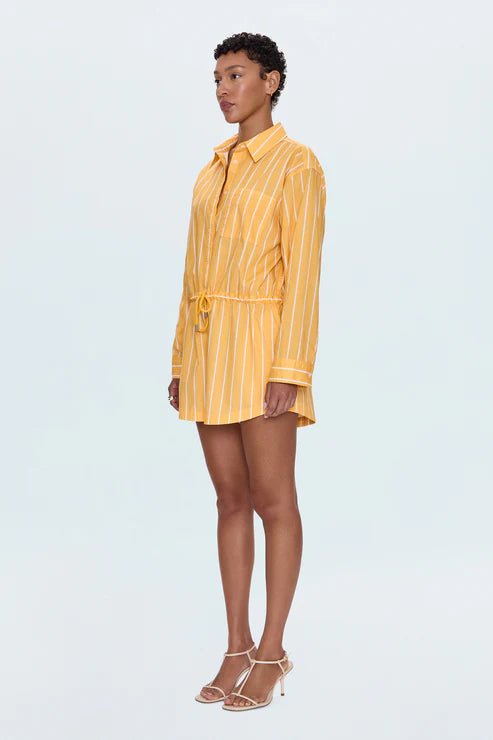 Amelie Romper Papaya Stripe - FINAL SALE - Pistola - COLOR GAME