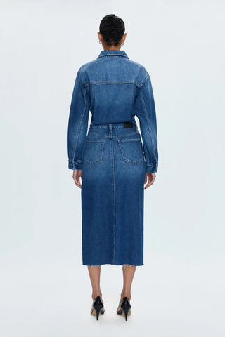 Amira Denim Midi Dress Social - Pistola - COLOR GAME