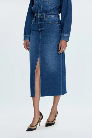 Amira Denim Midi Dress Social - Pistola - COLOR GAME