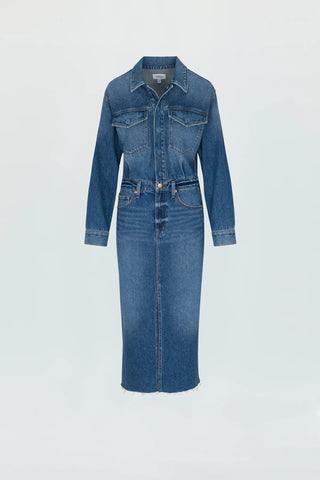 Amira Denim Midi Dress Social - Pistola - COLOR GAME