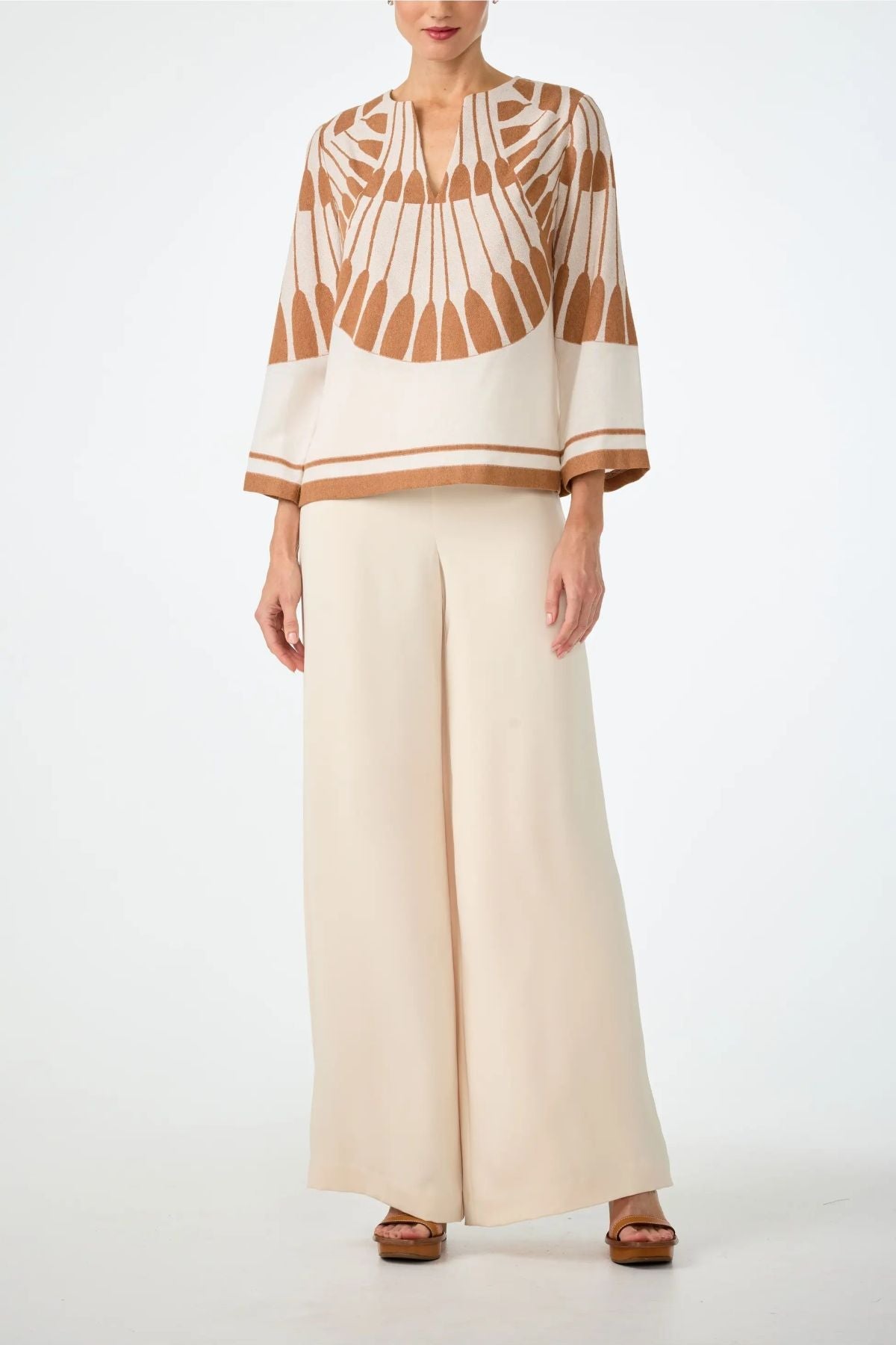 Amy Fil Coupe 3/4 Sleeve Top - Trina Turk - COLOR GAME