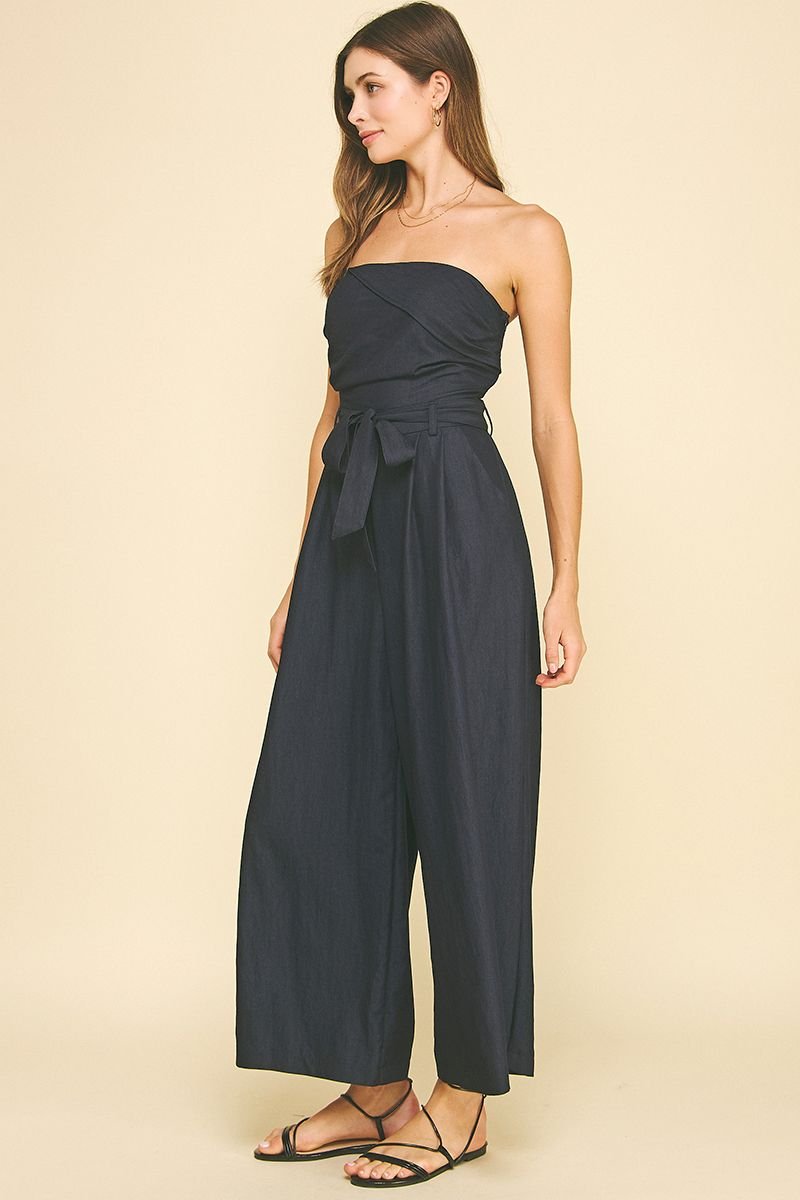Arden Strapless Jumpsuit - Pinch - COLOR GAME