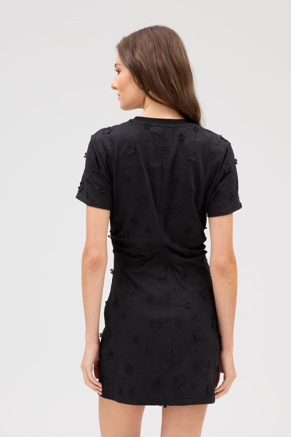 Aviva Black Eyelet Mini Dress - Allison New York - COLOR GAME