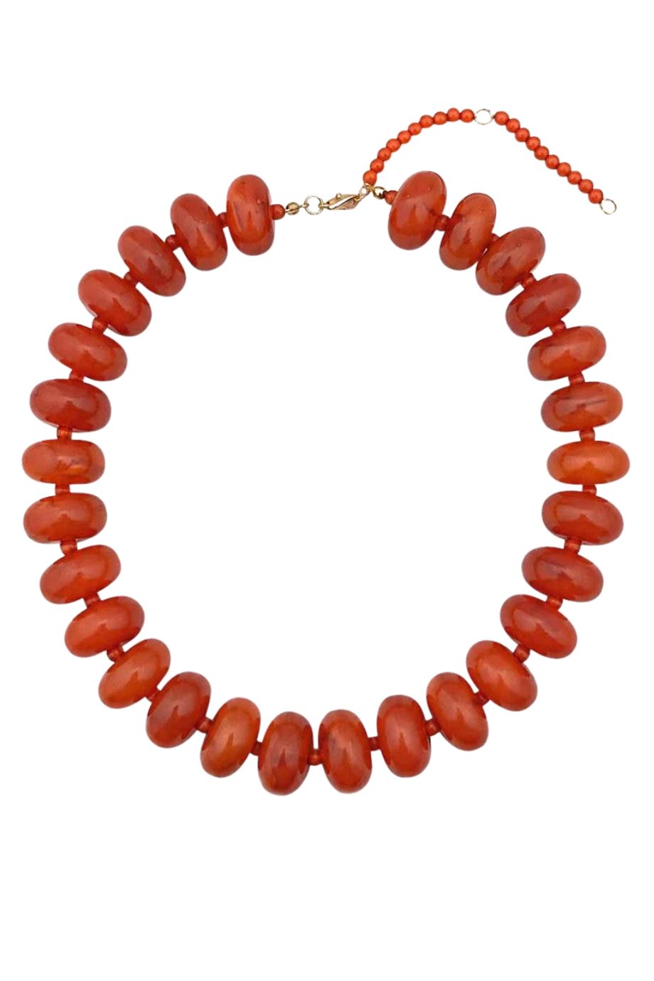 Bailey Chunky Beaded Necklace Rust - Gemelli - COLOR GAME