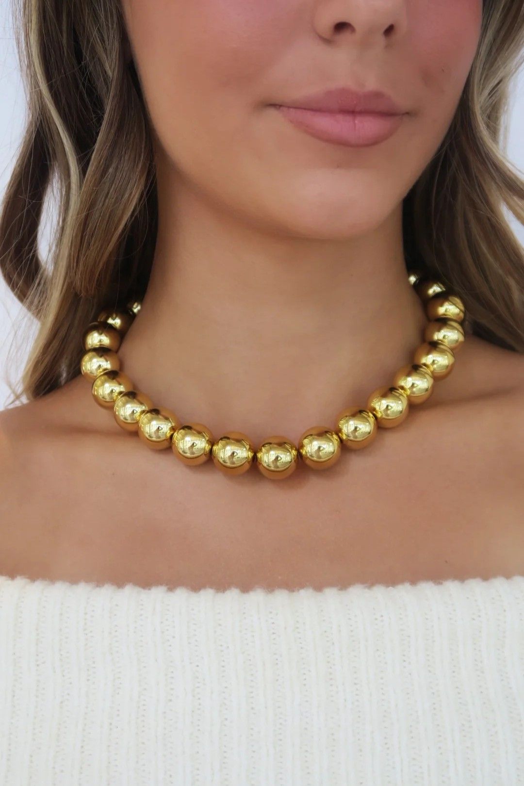 Barbados Beaded Collar Necklace Gold - Accessory Concierge - COLOR GAME