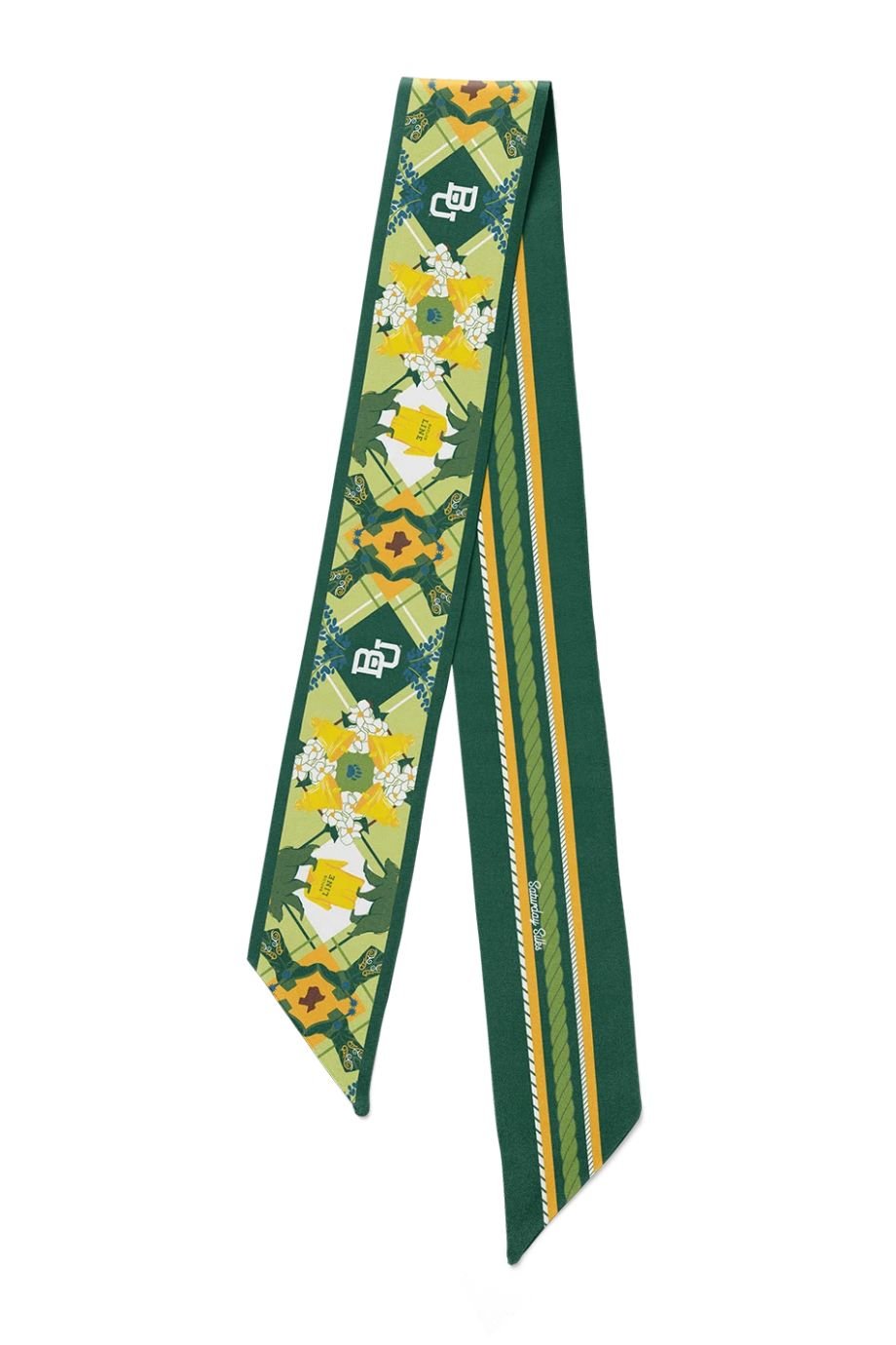 Baylor All-Star Skinny Scarf - Saturday Silks - COLOR GAME
