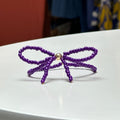 Beaded Bow Bracelet Purple - Gameday Luxe - COLOR GAME