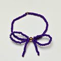 Beaded Bow Bracelet Purple - Gameday Luxe - COLOR GAME