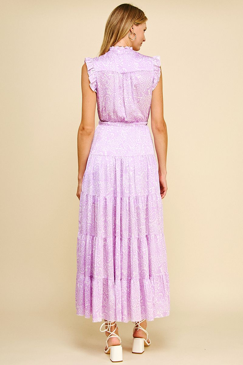 Beatrice Lavender Paisley Print Maxi Dress - Pinch - COLOR GAME