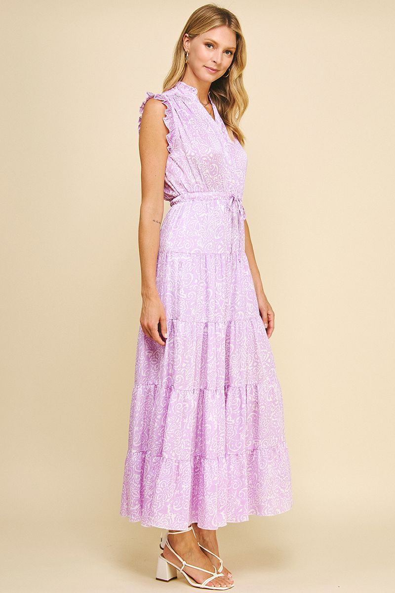 Beatrice Lavender Paisley Print Maxi Dress - Pinch - COLOR GAME