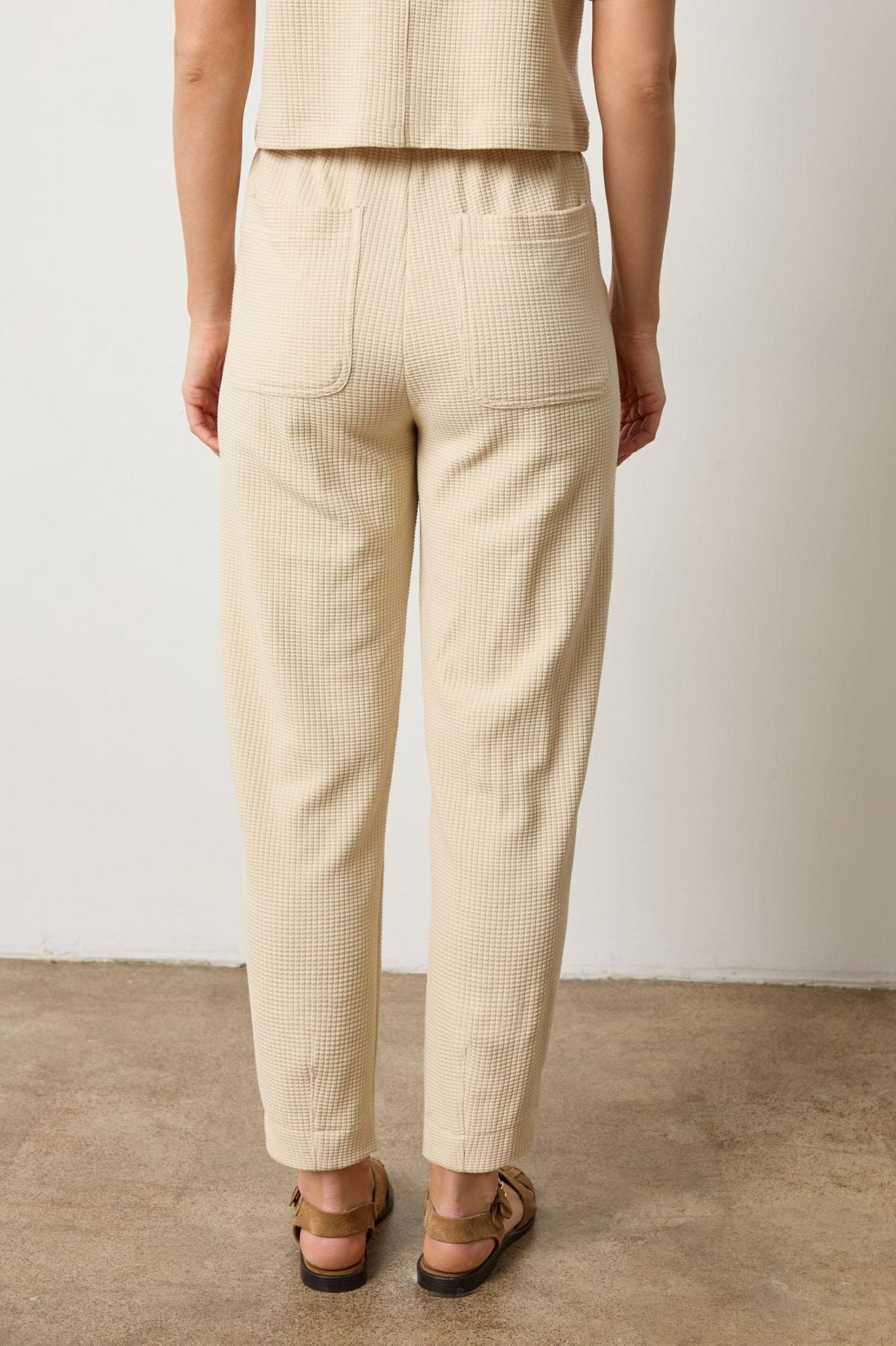 Belted Waffle Knit Pant - Lilla P - COLOR GAME