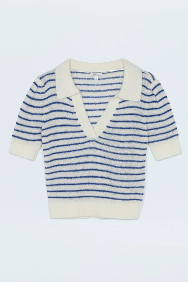 Billie Pleat Sleeve Polo - FINAL SALE - Pistola - COLOR GAME