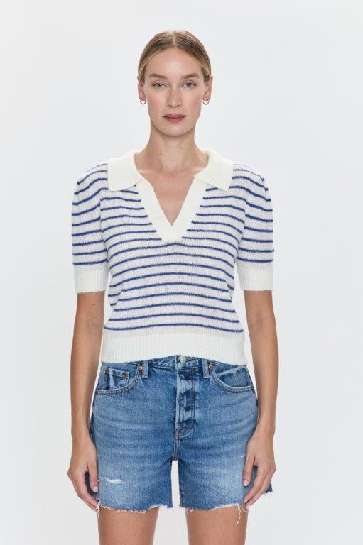 Billie Pleat Sleeve Polo - FINAL SALE - Pistola - COLOR GAME