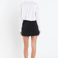 Black Scallop Hem Skort - English Factory - COLOR GAME