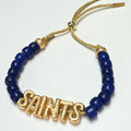 Blue Eye Candy Saints ID Bracelet - Lucky Star Jewels - Color Game