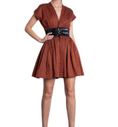 Briar Mini Dress Intense Rust - Karina Grimaldi - COLOR GAME