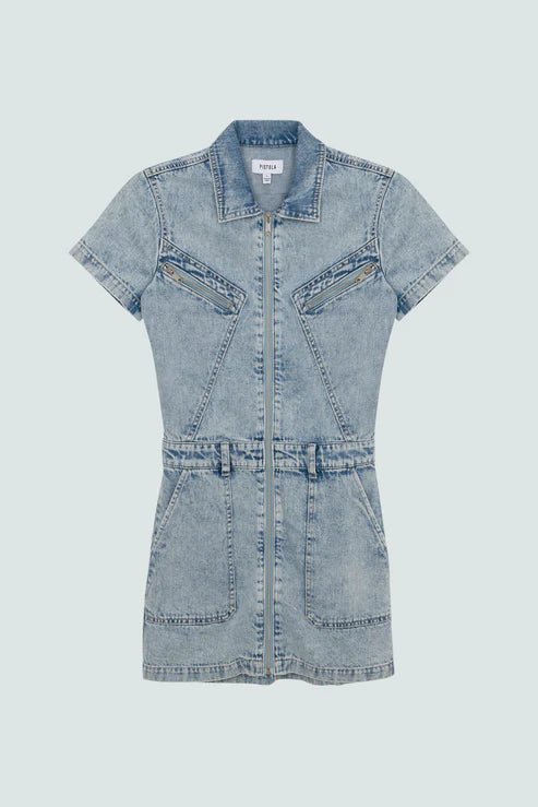 Brix Aviator Mini Dress Meridien - FINAL SALE - Pistola - COLOR GAME