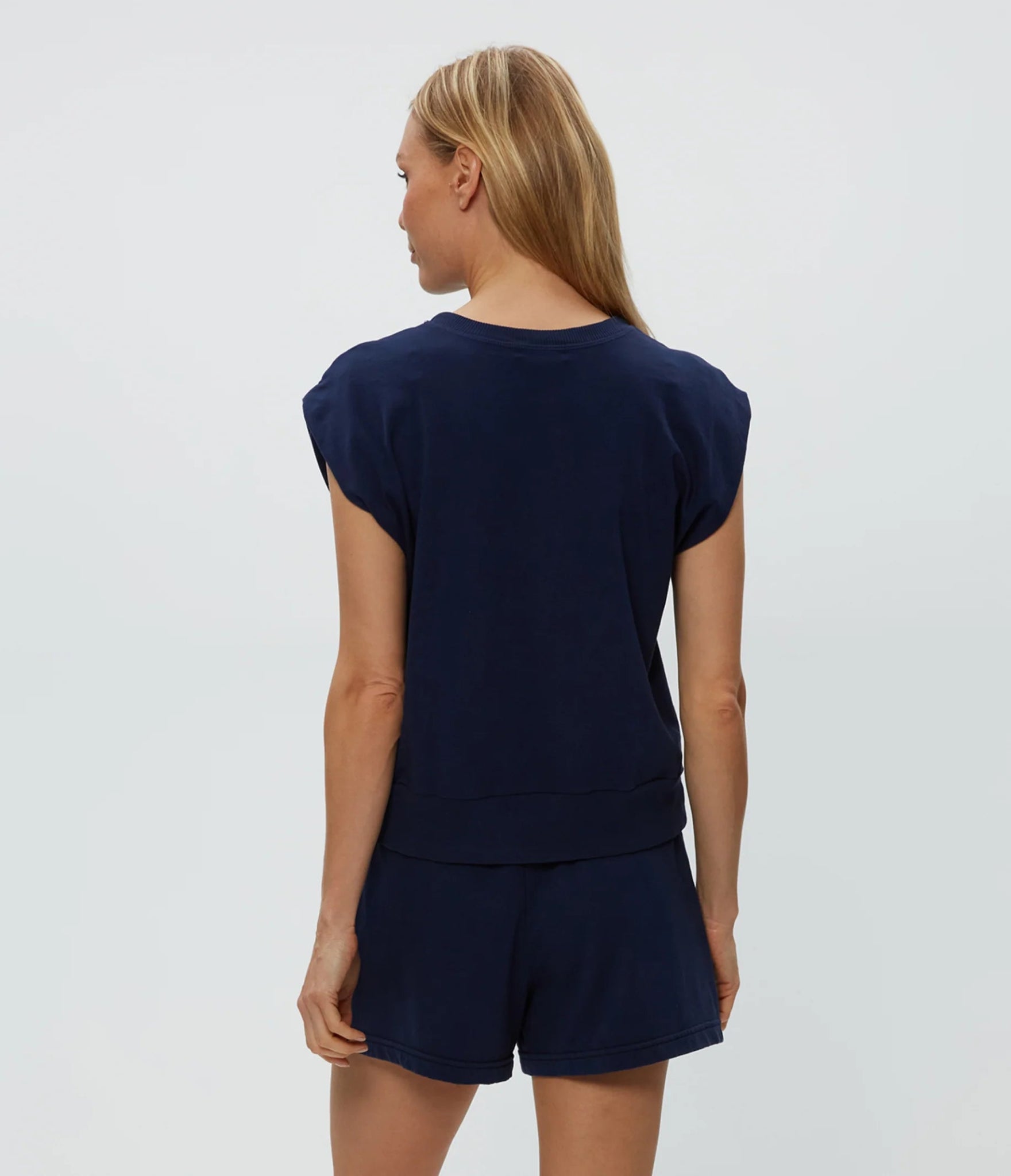 Brooklyn Power Shoulder Sweatshirt Nocturnal - Michael Stars - COLOR GAME