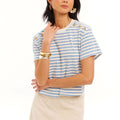 Brooklyn Tee Blue Stripe - Allison New York - COLOR GAME