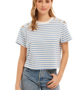 Brooklyn Tee Blue Stripe - Allison New York - COLOR GAME