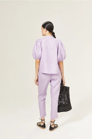 Bubble Linen Shirt Bright Lilac - Lanhtropy - Color Game