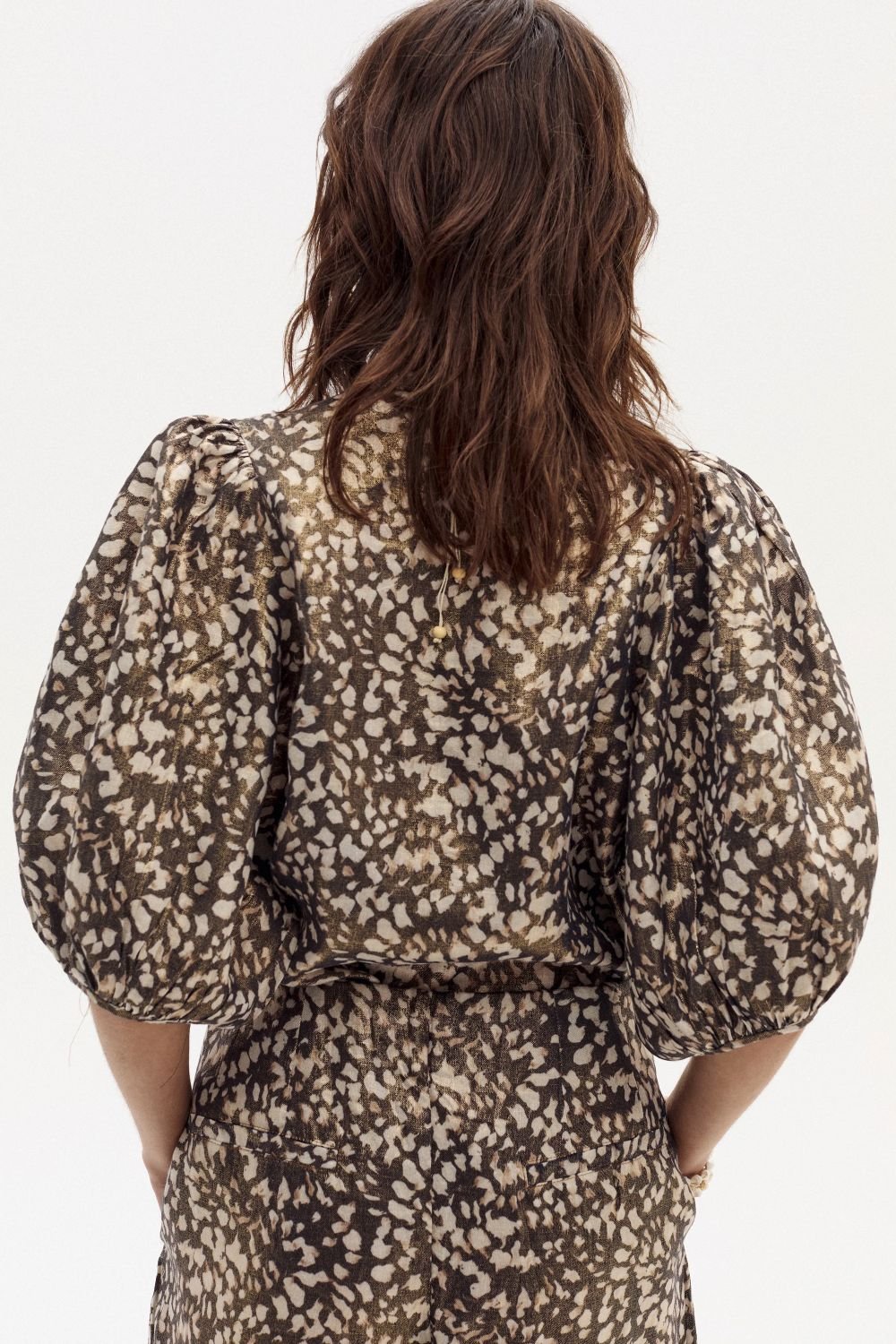 Bubble Metallic Linen Shirt - Lanhtropy - COLOR GAME