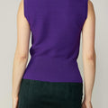 Callie Purple Ribbed Sweater Vest - Current Air - COLOR GAME