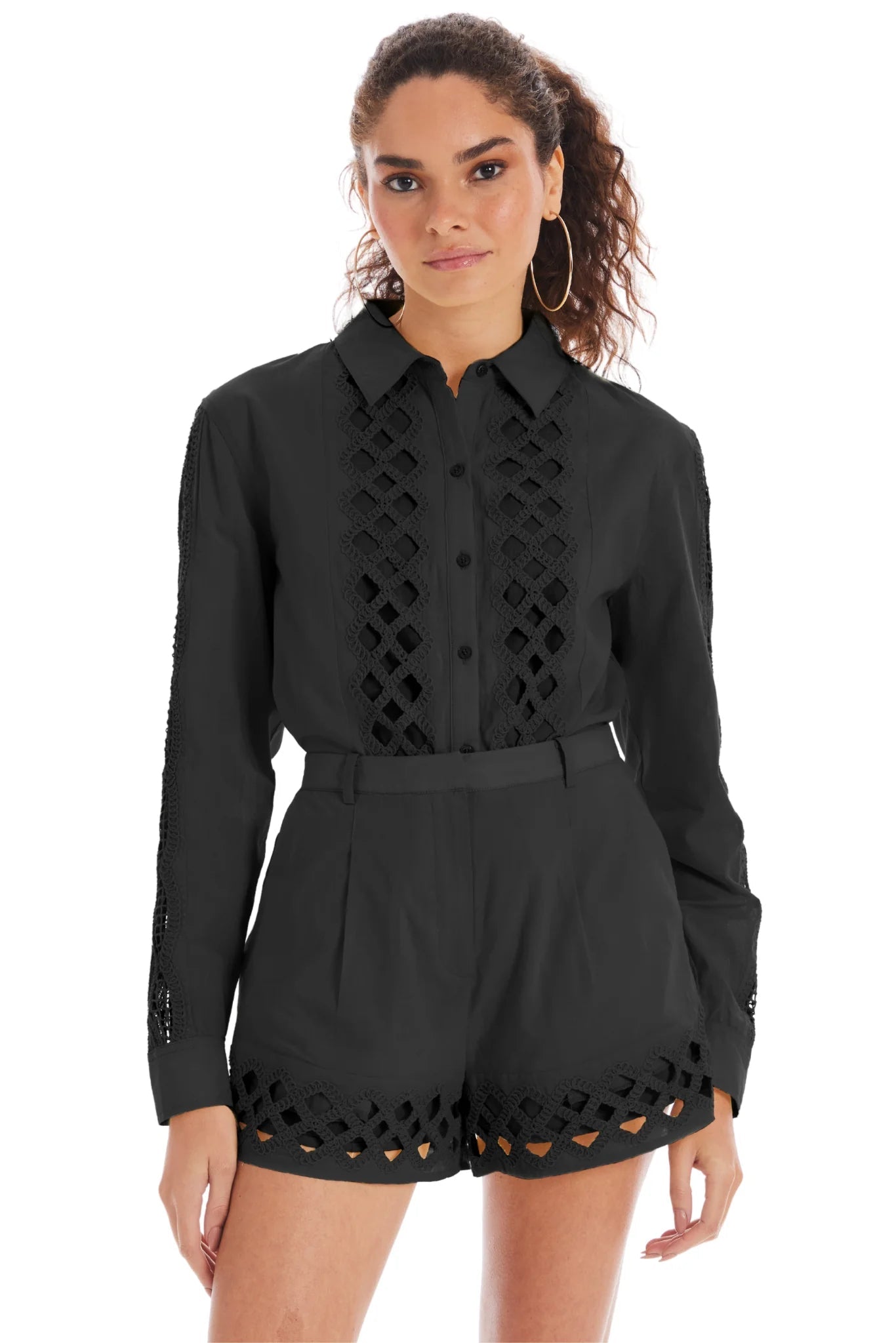 Camila Black Cut - Out Shorts - Allison New York - COLOR GAME