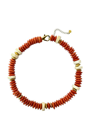 Capri Collar Deep Orange - Accessory Concierge - COLOR GAME