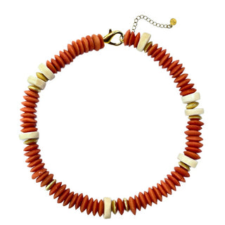 Capri Collar Deep Orange - Accessory Concierge - COLOR GAME