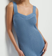 Caresse Sweater Dress Faded Denim - Nation LTD - COLOR GAME