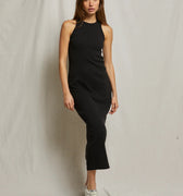 Cassidy Structured Rib Maxi Dress True Black - perfectwhitetee - COLOR GAME