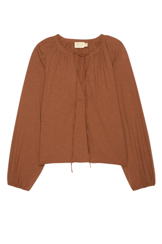 Chiara Long Sleeve Top Tobacco - Nation LTD - COLOR GAME