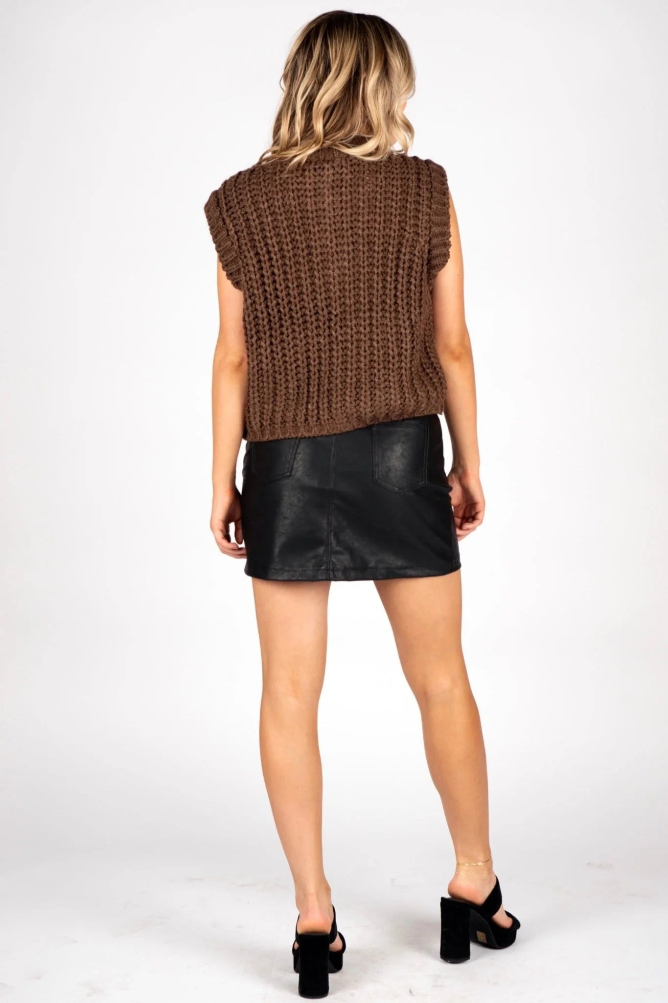 Chloe Chunky Knit Sweater Vest - Sincerely Ours - COLOR GAME