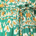 Clarissa Dress Ikat Emerald - Electric & Rose - COLOR GAME